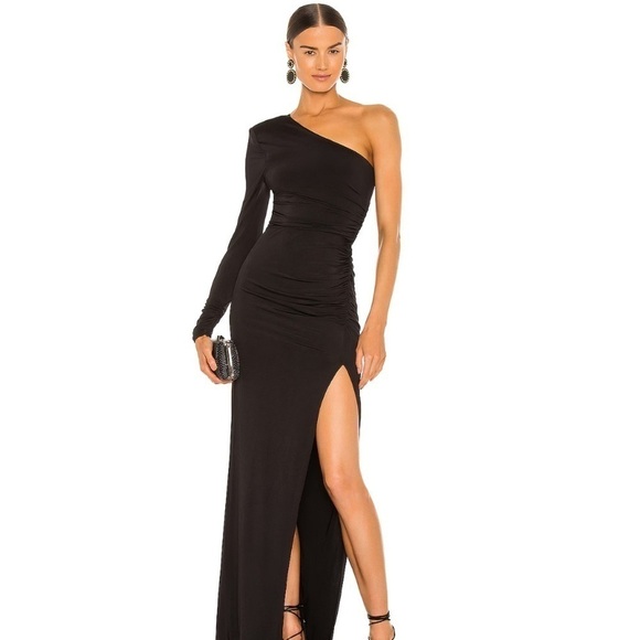 Michael Costello Gilly Maxi Dress in Black - Picture 3 of 10